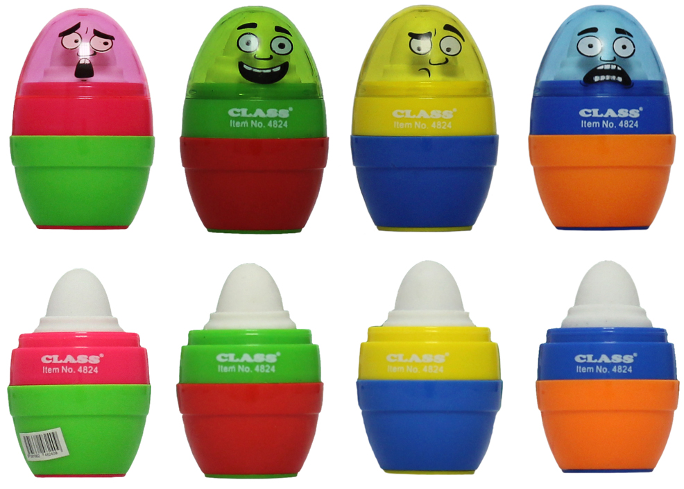 Підстругачка для олівців CLASS (4824C), пластикова, з контейнером та ластиком